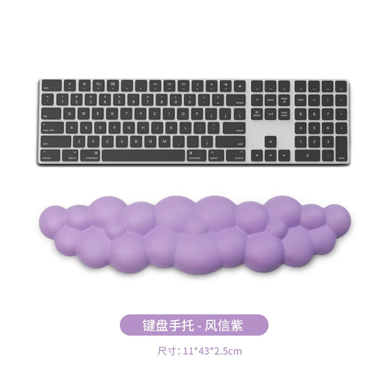 Cloud Memory Foam Wrist Rest Keyboard Mouse Pad Ergonomic Desk Mat for Office Gaming 10 Colors 3 Piece Set