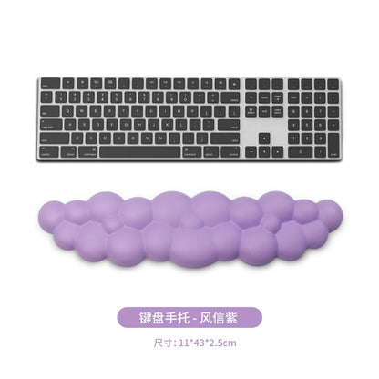 Cloud Memory Foam Wrist Rest Keyboard Mouse Pad Ergonomic Desk Mat for Office Gaming 10 Colors 3 Piece Set