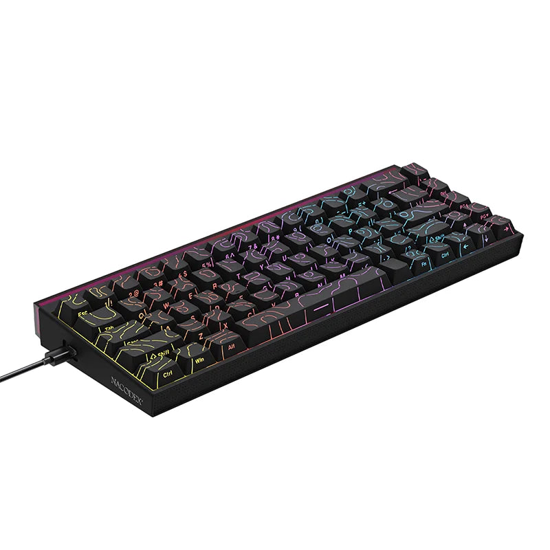 Mechanical Keyboard AJAZZ NK68 68-key hot-swappable gaming keyboard with RGB backlit keys ergonomic design and USB wired