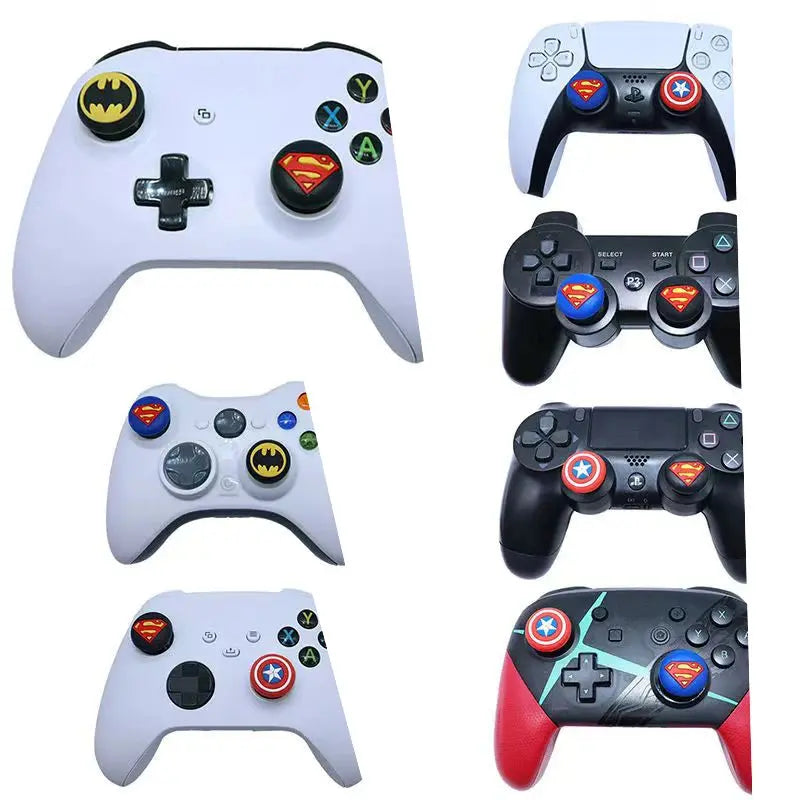 2pcs Silicone Thumb Grip Cap For PS4 PS5 Playstation 5 Xbox Series XS Game Joystick Controller Accessories Thumbstick Grip Caps Deals 4 U  Console Accessories Deals 4 U
