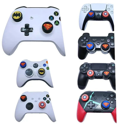 2pcs Silicone Thumb Grip Cap For PS4 PS5 Playstation 5 Xbox Series XS Game Joystick Controller Accessories Thumbstick Grip Caps Deals 4 U  Console Accessories Deals 4 U