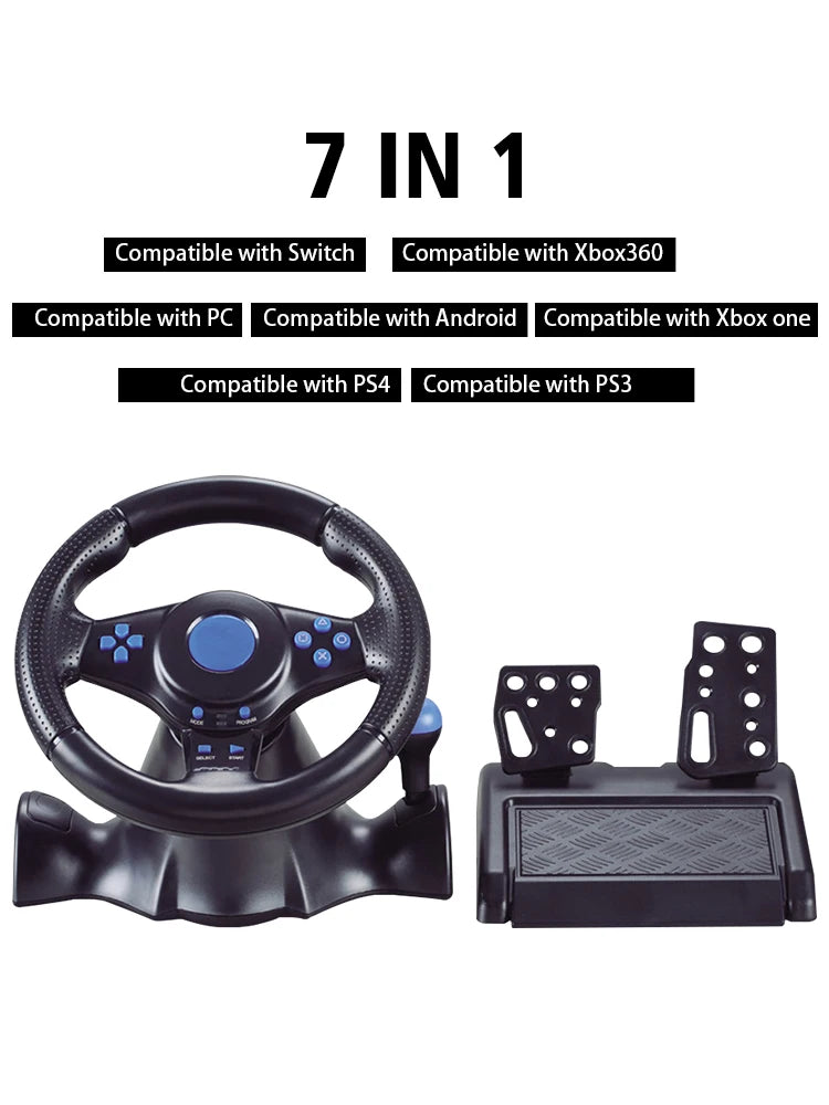 DATA FROG Racing Steering Wheel Vibration Controller Gaming Simracing Car Pedal For Switch  PS2 PS3 PS4 Xbox One PC Deals 4 U   Deals 4 U
