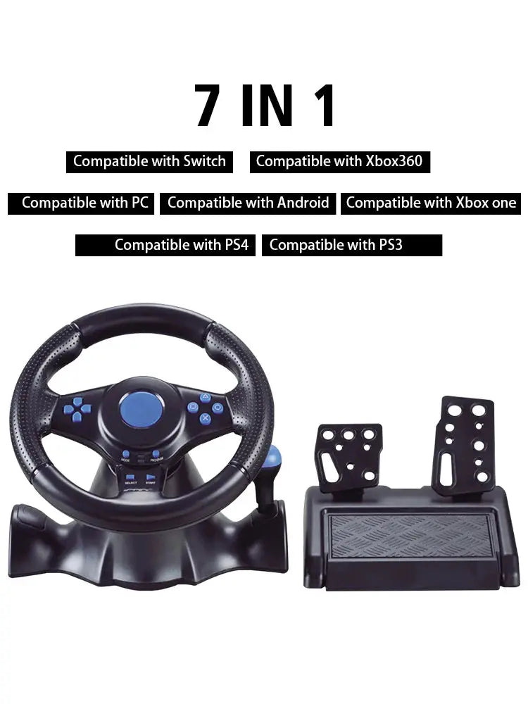 DATA FROG Racing Steering Wheel Vibration Controller Gaming Simracing Car Pedal For Switch  PS2 PS3 PS4 Xbox One PC Deals 4 U  Gaming Accessories Deals 4 U
