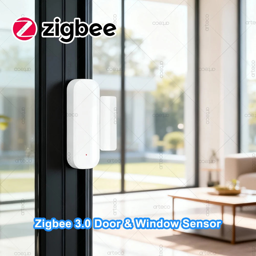 Zigbee Door Window Sensor Smart Home Security Alarm Wireless Magnetic Anti-theft Contact Detector App Remote Monitor Support Z2M Deals 4 U   Deals 4 U