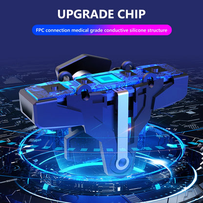 1/2pcs RGB/Mechanical 4 Finger Mobile Gaming Trigger for PUBG Game Controller Gamepad Aim Trigger Button for Smart Phone