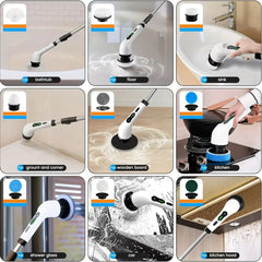 Cordless Electric Spin Scrubber Multipurpose, Cleaning Brush for Kitchen Bathroom Toilet Floor, Hair Broom Mop Household Gadget Deals 4 U   Deals 4 U
