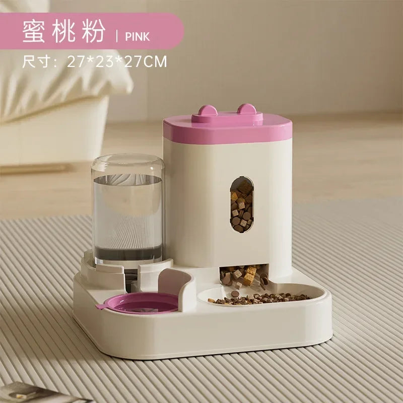Automatic Feeder Dog Cat Food Bowl With Water Fountain Large Capacity Pet Food Storage Dispenser Container Puppy Pet Accessories Deals 4 U   Deals 4 U