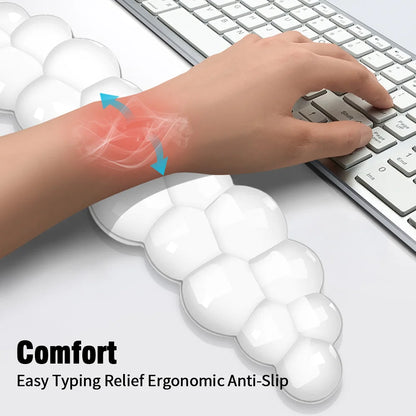 Keyboard Cloud Wrist Rest Pad Anti-Slip Desk Mat Memory Foam Palm Rest Ergonomic Mouse Pad Typing Wrist Rest for Office