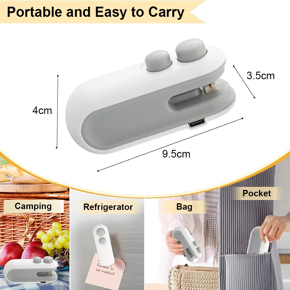 Mini Heat Bag Sealing Machine Plastic Bag Sealer Portable Thermal Plastic Bag Sealants Handheld Plastic Bags Sealing Machine Deals 4 U   Deals 4 U