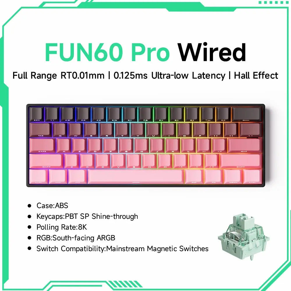 Akko MonsGeek FUN68 FUN60 PRO&MAX  HE Magnetic Keyboard 60% 65% Gaming Keyboards Rapid Trigger 8K Custom Keyboard Gamer Esports Deals 4 U  Gaming Accessories Deals 4 U