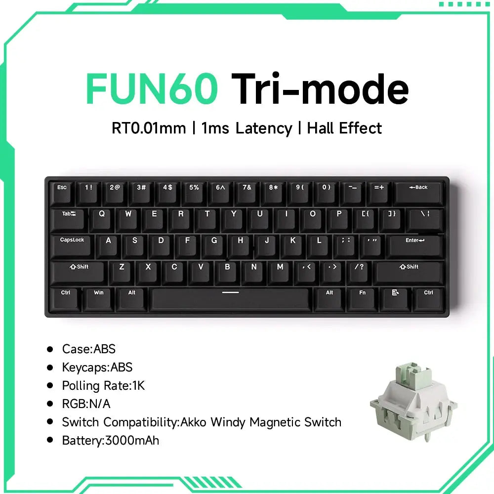 Akko MonsGeek FUN68 FUN60 PRO&MAX  HE Magnetic Keyboard 60% 65% Gaming Keyboards Rapid Trigger 8K Custom Keyboard Gamer Esports Deals 4 U  Gaming Accessories Deals 4 U