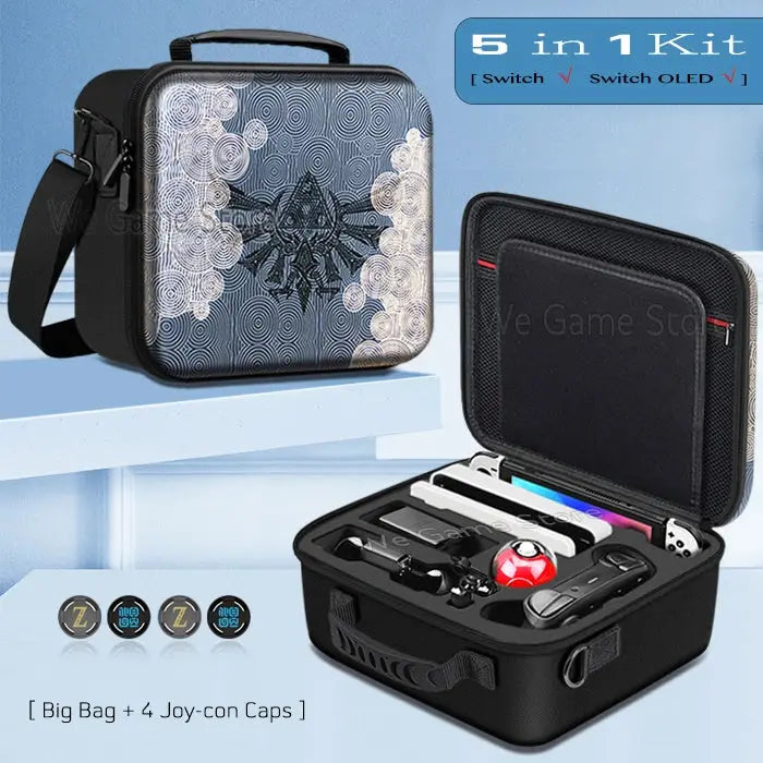 Travel Carrying Case For Nintendo Switch OLED Console Gaming Accessories High Quality Portable Storage Messenger Bag Hard Shell Deals 4 U  Console Accessories Deals 4 U