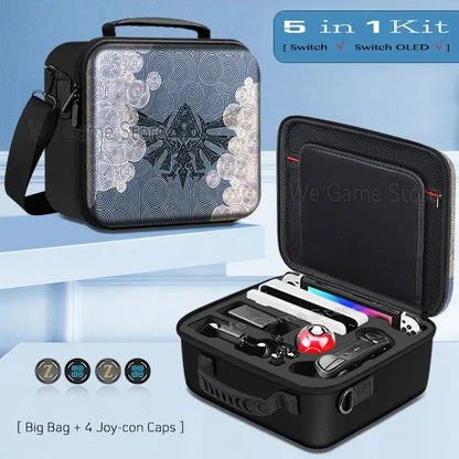Travel Carrying Case For Nintendo Switch OLED Console Gaming Accessories High Quality Portable Storage Messenger Bag Hard Shell Deals 4 U  Console Accessories Deals 4 U