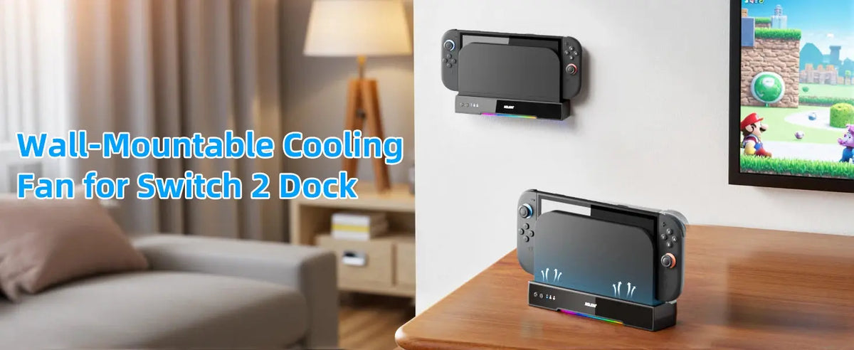 Aolion For Switch 2 Dock RGB Cooling Fan Portable HUB Expansion base Wall Mount With NGC For Switch 2 Accessories Deals 4 U  Console Accessories Deals 4 U