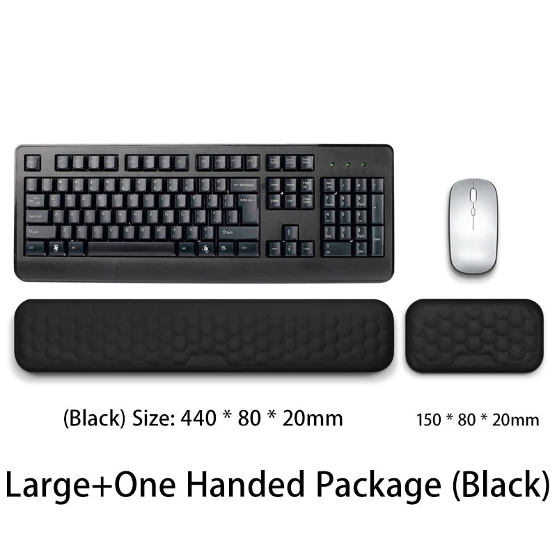 Keyboard Pad Set Memory Foam for Office Computer Laptop Easy Typing Pain Relief Keyboard Wrist Rest Mouse Pad Computer Mouse Pad