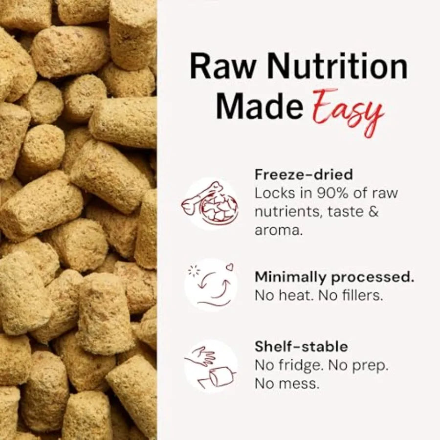 Freeze-Dried Raw Beef Meal Mixers- Dog Food Topper and Mixer - Made with 95% Grass-Fed Beef Organs and Bone - Perfect for Picky Deals 4 U   Deals 4 U