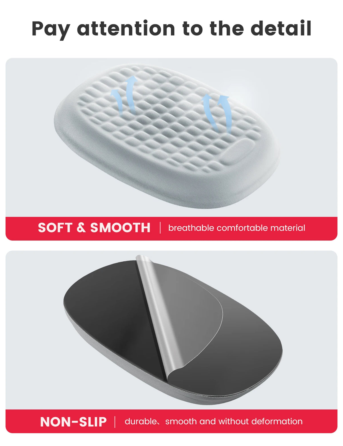 Ergonomic Wrist Rest Pad Armrest Pad Elbow Rest Pad Relief Elbow Pain Computer Armrest Arm Wrist Rest Support Mouse Pad for Desk