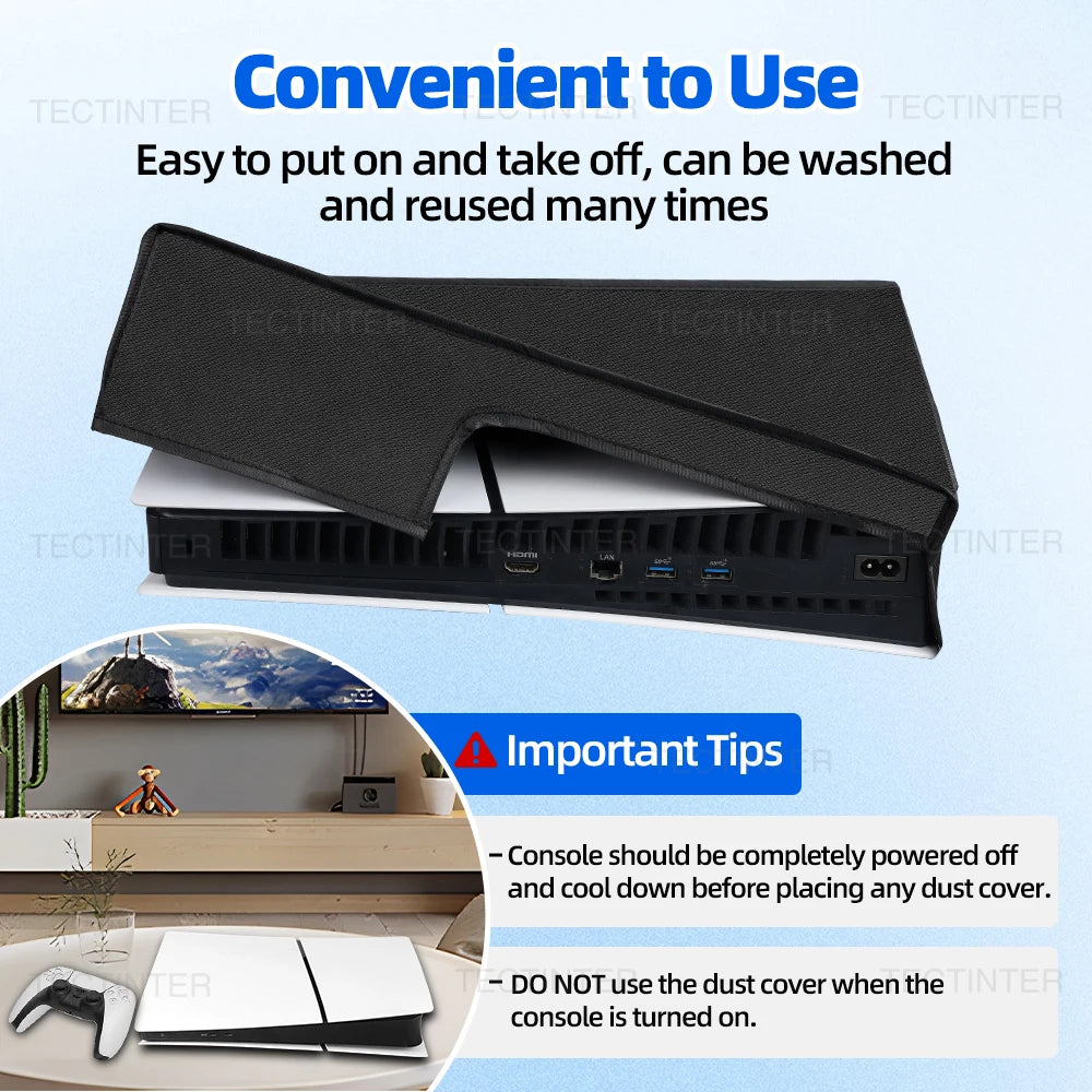 Dust Proof Cover for PlayStation 5 PS5 Slim/Pro Console Protector Case Anti-scratch Sleeve Protective Cover For PS5 Accessories