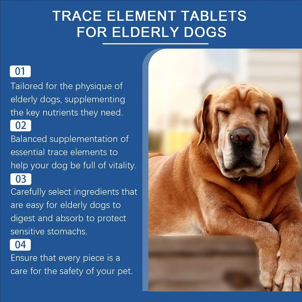 Trace Tablets For Elderly Dogs 80 Tablets Potent Antioxidants Mineral Joint Health Immune System Wellness Supplement Deals 4 U   Deals 4 U