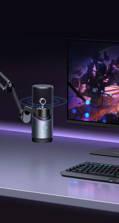 Mic USB Microphone with RGB Modes Professional Condenser Mic for PC Mac Gaming Karaoke Recording Streaming Podcasting Deals 4 U  Streaming Equipment Deals 4 U