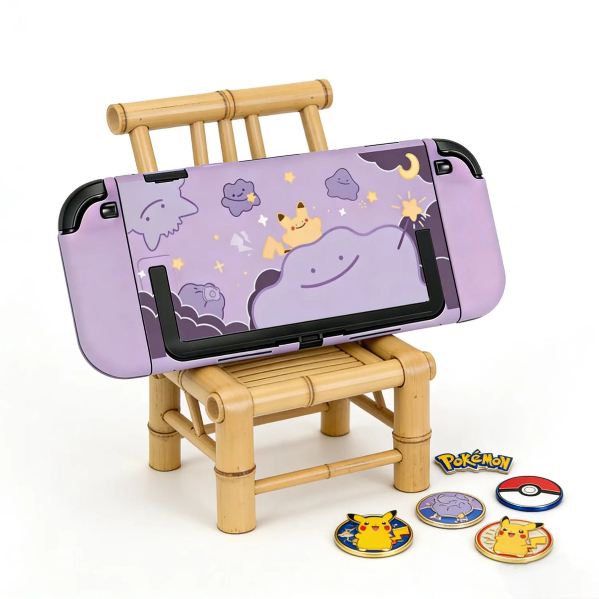 Cartoon Switch 2 Protective Case for Nintendo Switch 2 Glitter Purple Customize Joy-Con Console Case Can be inserted Dock Cover