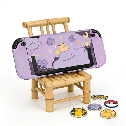 Cartoon Switch 2 Protective Case for Nintendo Switch 2 Glitter Purple Customize Joy-Con Console Case Can be inserted Dock Cover