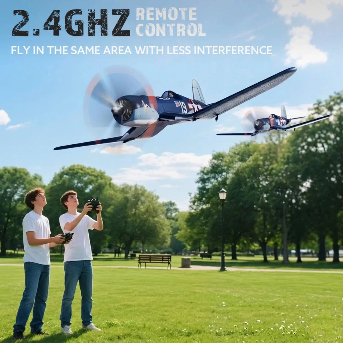Volantexrc Brushless 500mm F4U Corsair RC Planes for Adults,Upgraded 4-CH RTF RC Plane,One-Key Aerobatic,Ideal for Outdoors Gift Deals 4 U  Gaming Accessories Deals 4 U