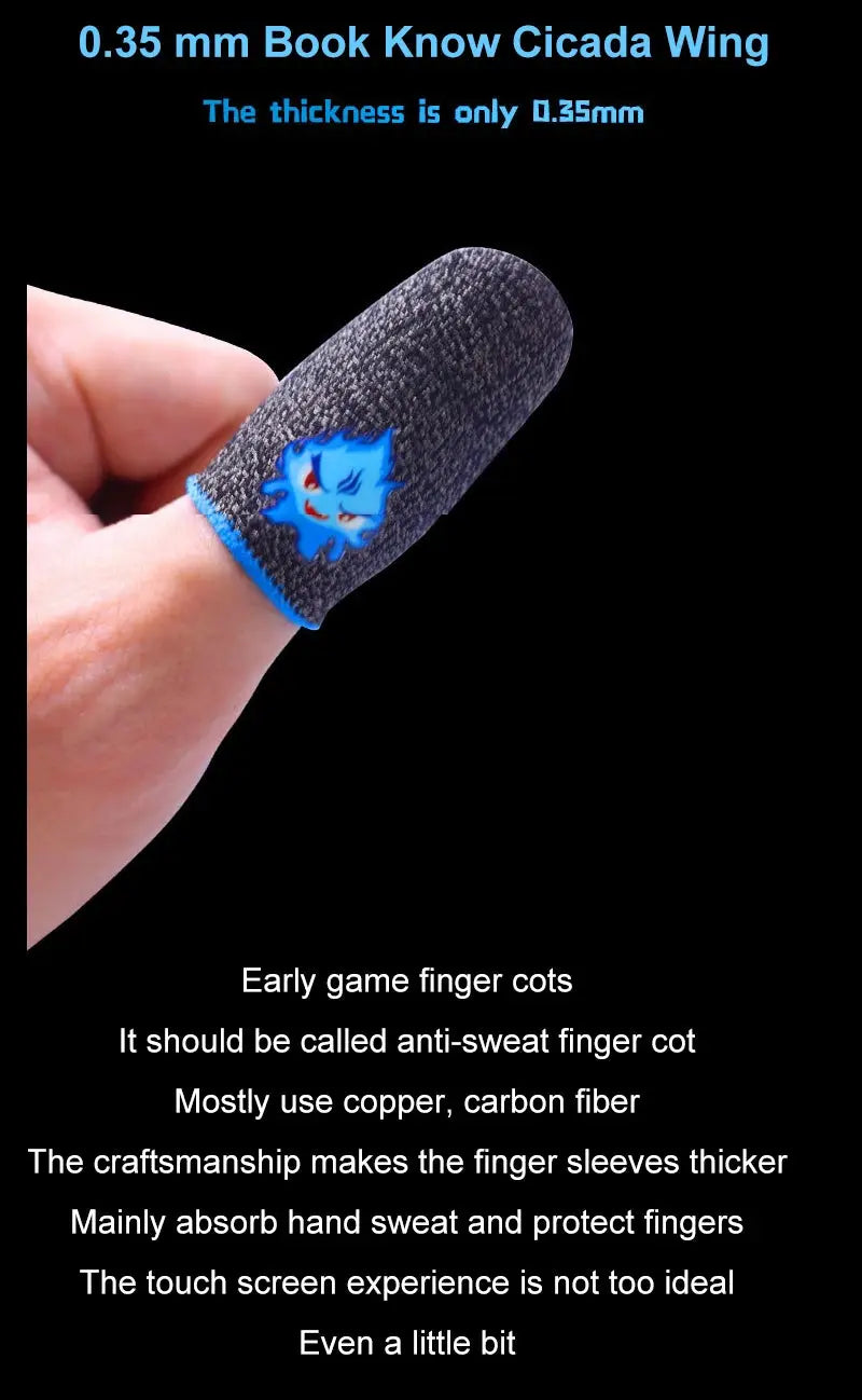 Breathable Touch Screen Finger Sleeves 1Pair | Anti-Sweat Mobile Gaming Thumb Gloves for PUBG Free Fire COD Deals 4 U  Mobile Gaming Deals 4 U