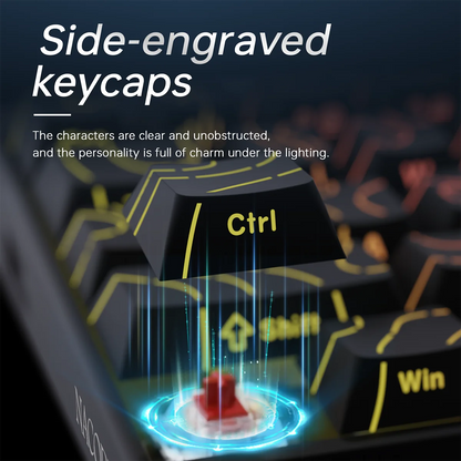Mechanical Keyboard AJAZZ NK68 68-key hot-swappable gaming keyboard with RGB backlit keys ergonomic design and USB wired