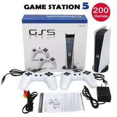 GS5 Game Station 5 Video Game Console With 200 Classic Games 8 Bit TV Console Retro USB Wired Handheld Two Game Player AV Output Deals 4 U  Gaming Accessories Deals 4 U