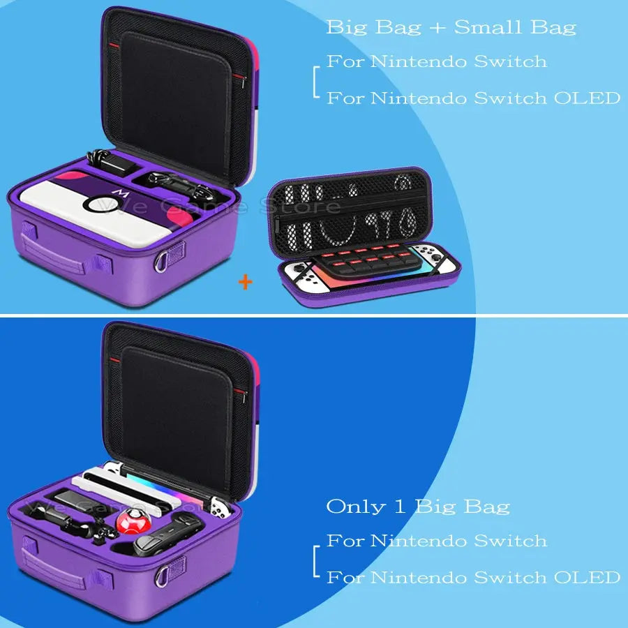 Travel Carrying Case For Nintendo Switch OLED Console Gaming Accessories High Quality Portable Storage Messenger Bag Hard Shell Deals 4 U  Console Accessories Deals 4 U