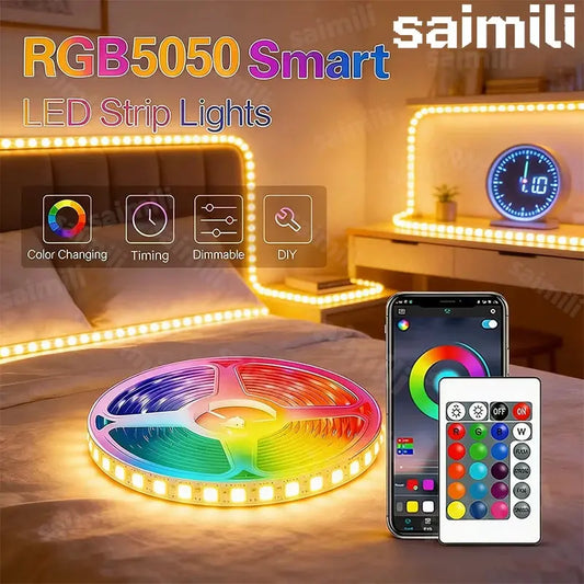 RGB LED Light Strip Lights USB 5V TV Backlight Atmosphere Lights APP Remote Control Flexible Lamp Tape Christmas Party Light Deals 4 U  RGB Hexagon Wall Lights Deals 4 U