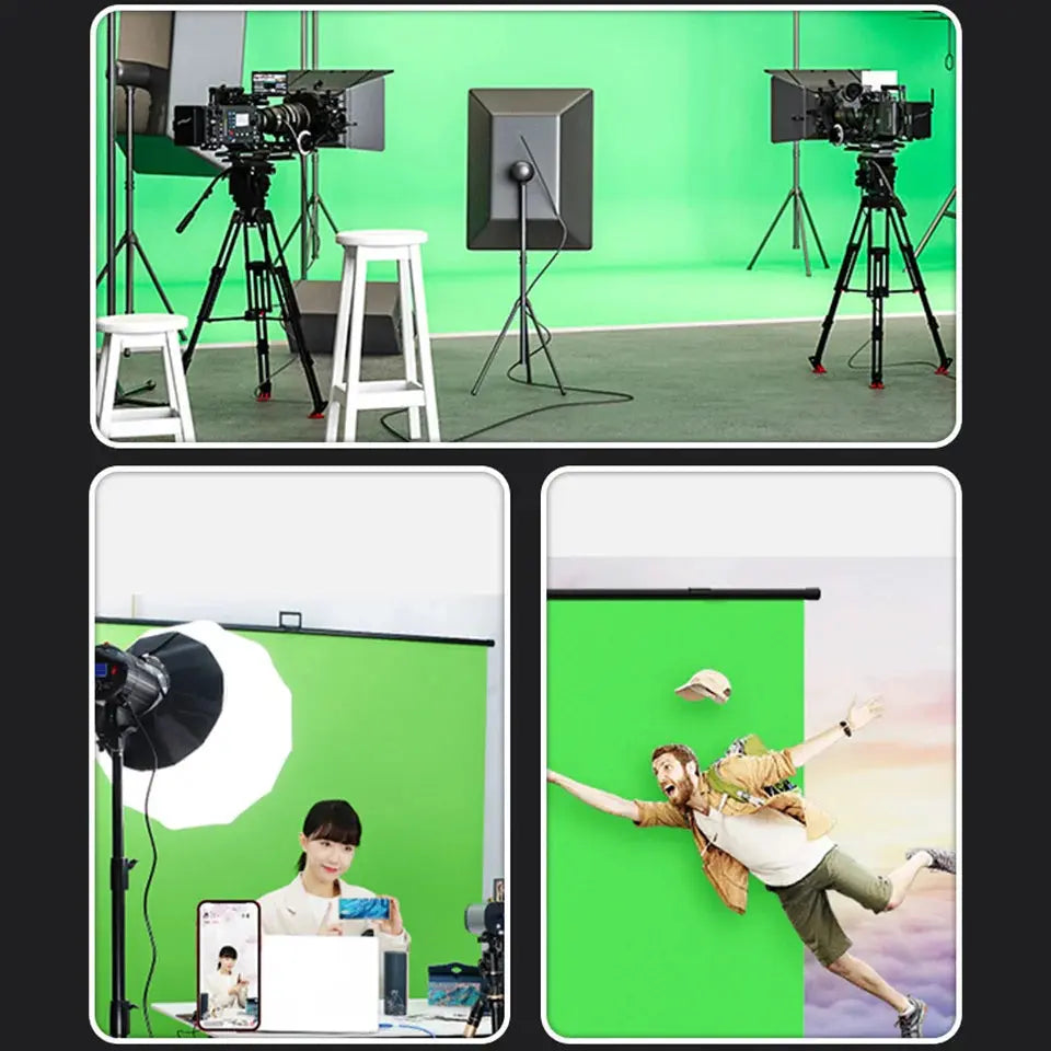 Green Screen Chromakey Cromakey Backdrops Cloth Photography Background Backdrop Smooth Cotton For Photo Studio Shoot Video Deals 4 U  Streaming Equipment Deals 4 U
