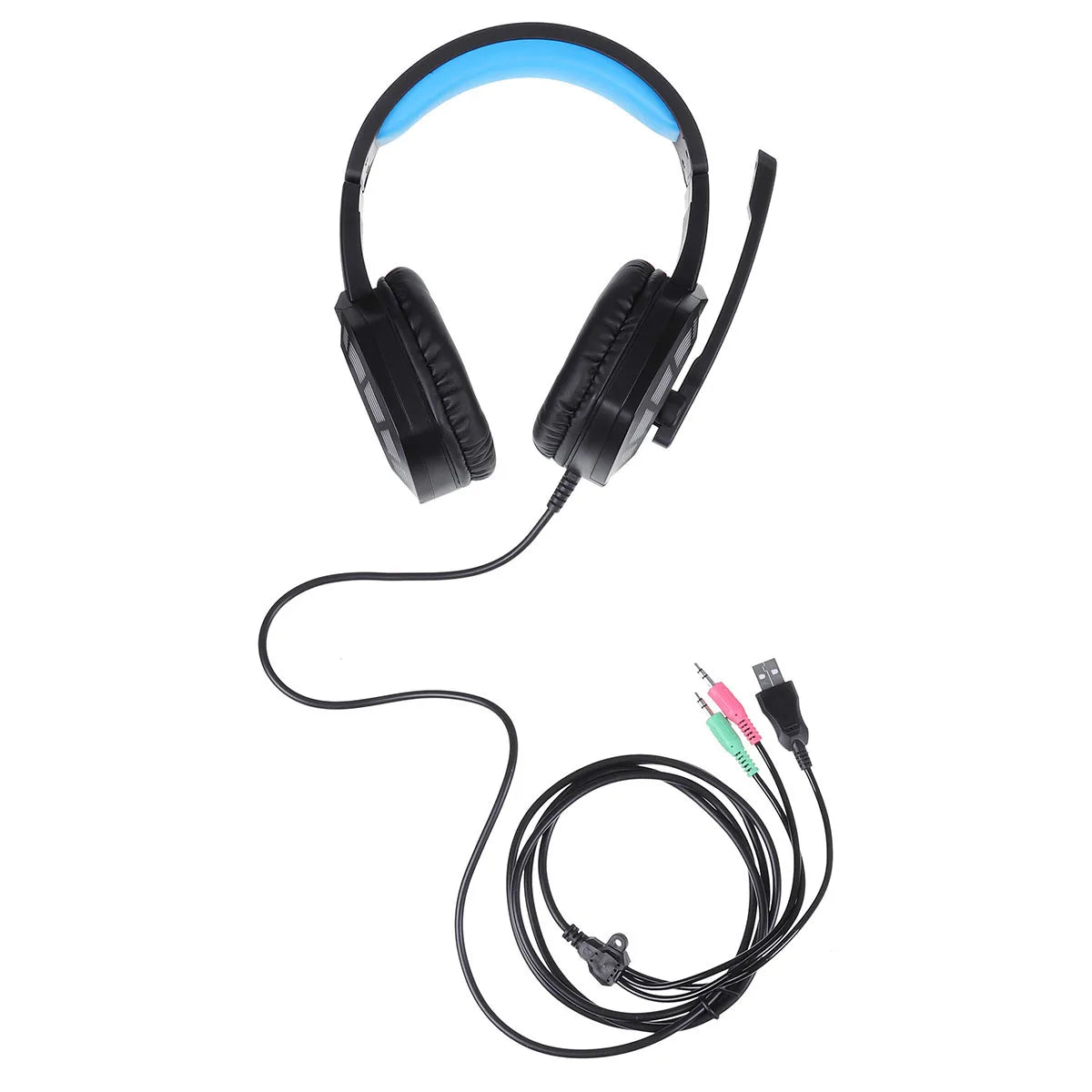 7.1 Stereo Wired LED Gaming Headset For PS4 Gamer Headphone with Mic Noise Cancel PC Computer Over Ear PC Laptop Tablet Earphone