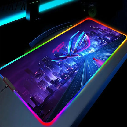 Black Mouse Pad Asus Rgb Gaming Mause Mat Anime Mats Gamer Rug Pc Xxl Cute Pads Large Game Keyboard Carpet Backlight Mousepad Deals 4 U  Gaming Accessories Deals 4 U