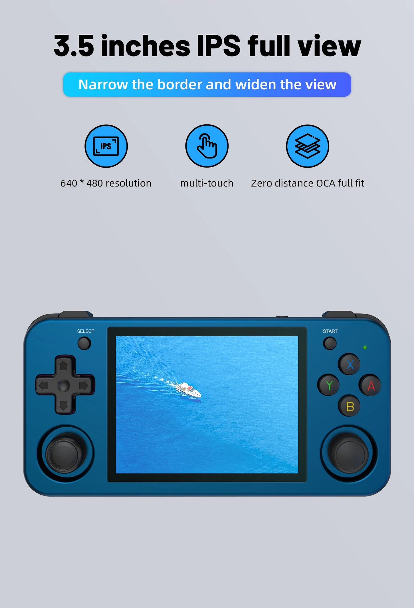 ANBERNIC RG353M Handheld Game Console 3.5 Inch Multi-touch Screen Dual OS Aluminum Alloy Shell HDMI-compatible WIFI Gaming Video Player