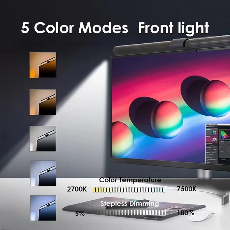 RGB CCT Led Monitor Light Bar for Computer Gaming Lights Bar Monitor Screen Hanging Lighting USB Dimmable Desk Lamp Atmosphere