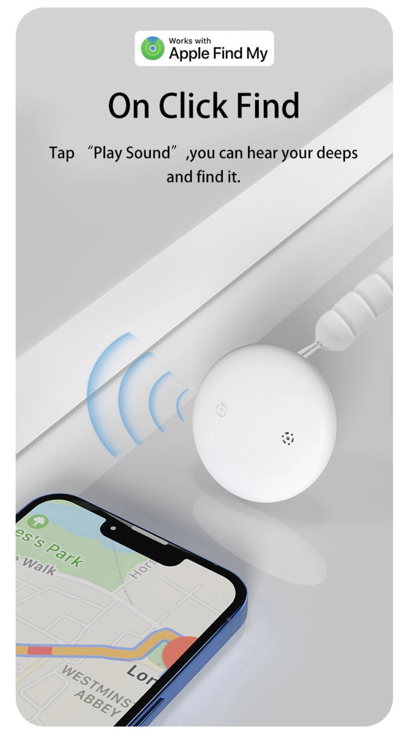 Pet Tracker No Monthly Fee No SIM Work with Apple iOS Find My Anti-Lost Finder Tag for Dogs Cats with Airtag Case GPS Tracker Deals 4 U   Deals 4 U