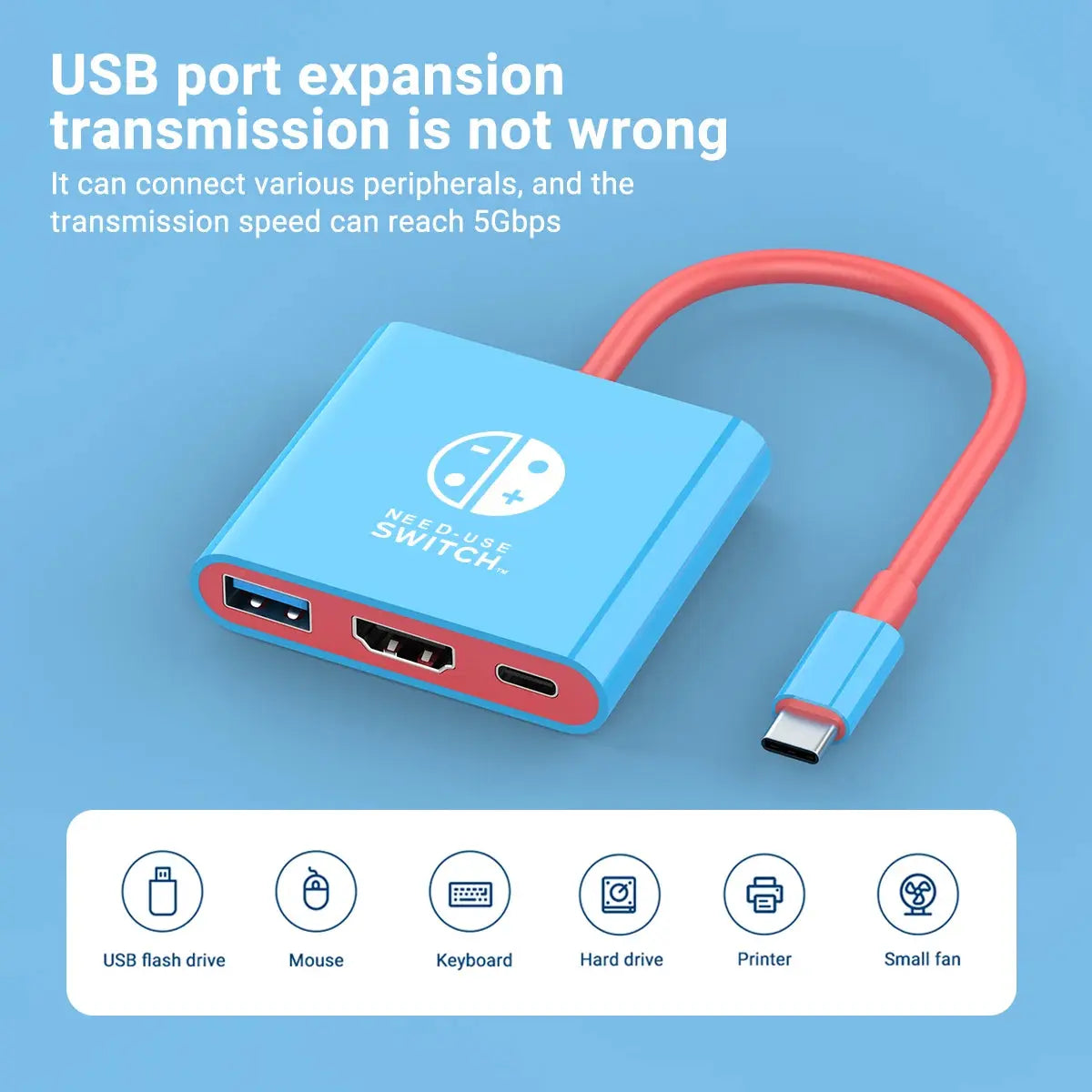 3 In 1 USB C HUB Type C to HDMI 4K with PD 100W Fast Charging USB 3.0 Docking Station for Switch MacBook Laptop Computer Phone Deals 4 U  Console Accessories Deals 4 U