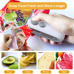 Mini Heat Bag Sealing Machine Plastic Bag Sealer Portable Thermal Plastic Bag Sealants Handheld Plastic Bags Sealing Machine Deals 4 U   Deals 4 U
