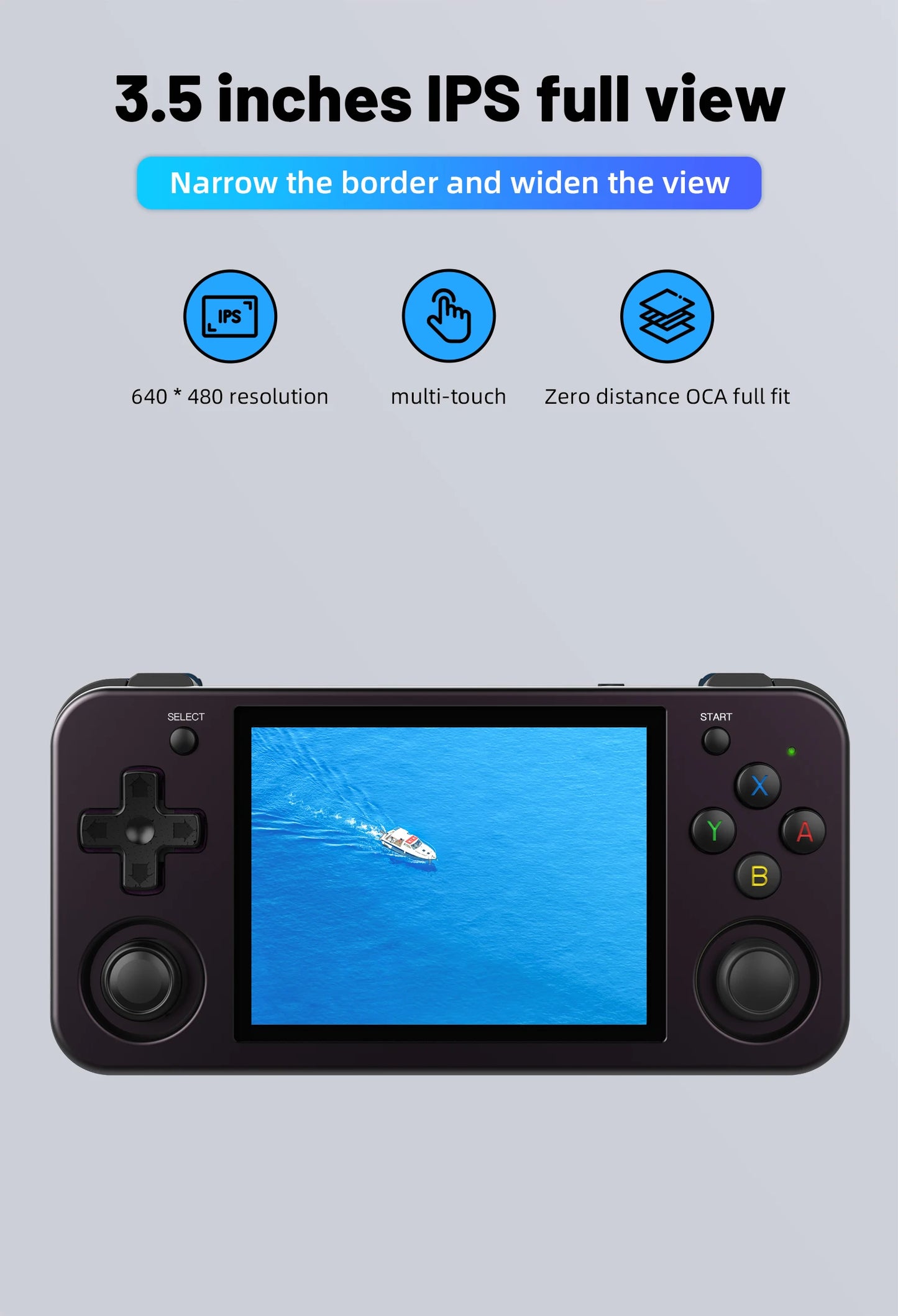 ANBERNIC RG353M Handheld Game Console 3.5 Inch Multi-touch Screen Dual OS Aluminum Alloy Shell HDMI-compatible WIFI Gaming Video Player