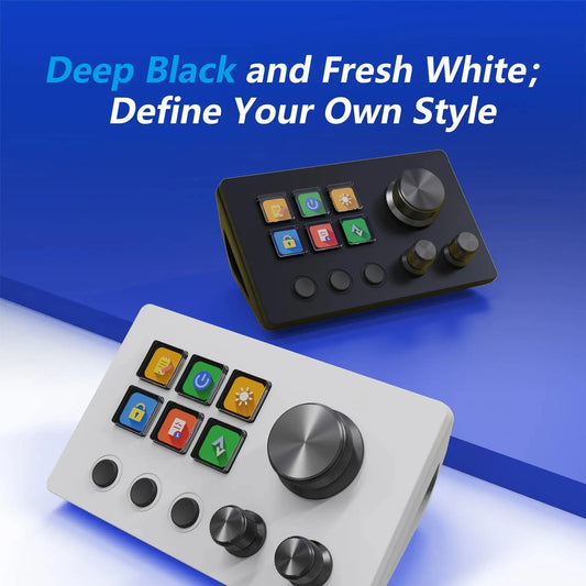 MiraBox N3 Macro Pad / Stream Deck, 6 Programmable LCD Keys, 3 Knobs, Visual Shortcuts, OBS Controller, Mac/Win Deals 4 U  Streaming Equipment Deals 4 U