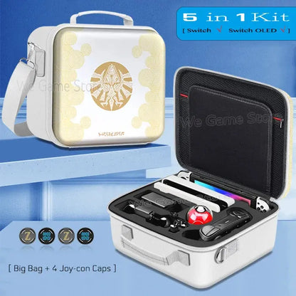 Travel Carrying Case For Nintendo Switch OLED Console Gaming Accessories High Quality Portable Storage Messenger Bag Hard Shell Deals 4 U  Console Accessories Deals 4 U