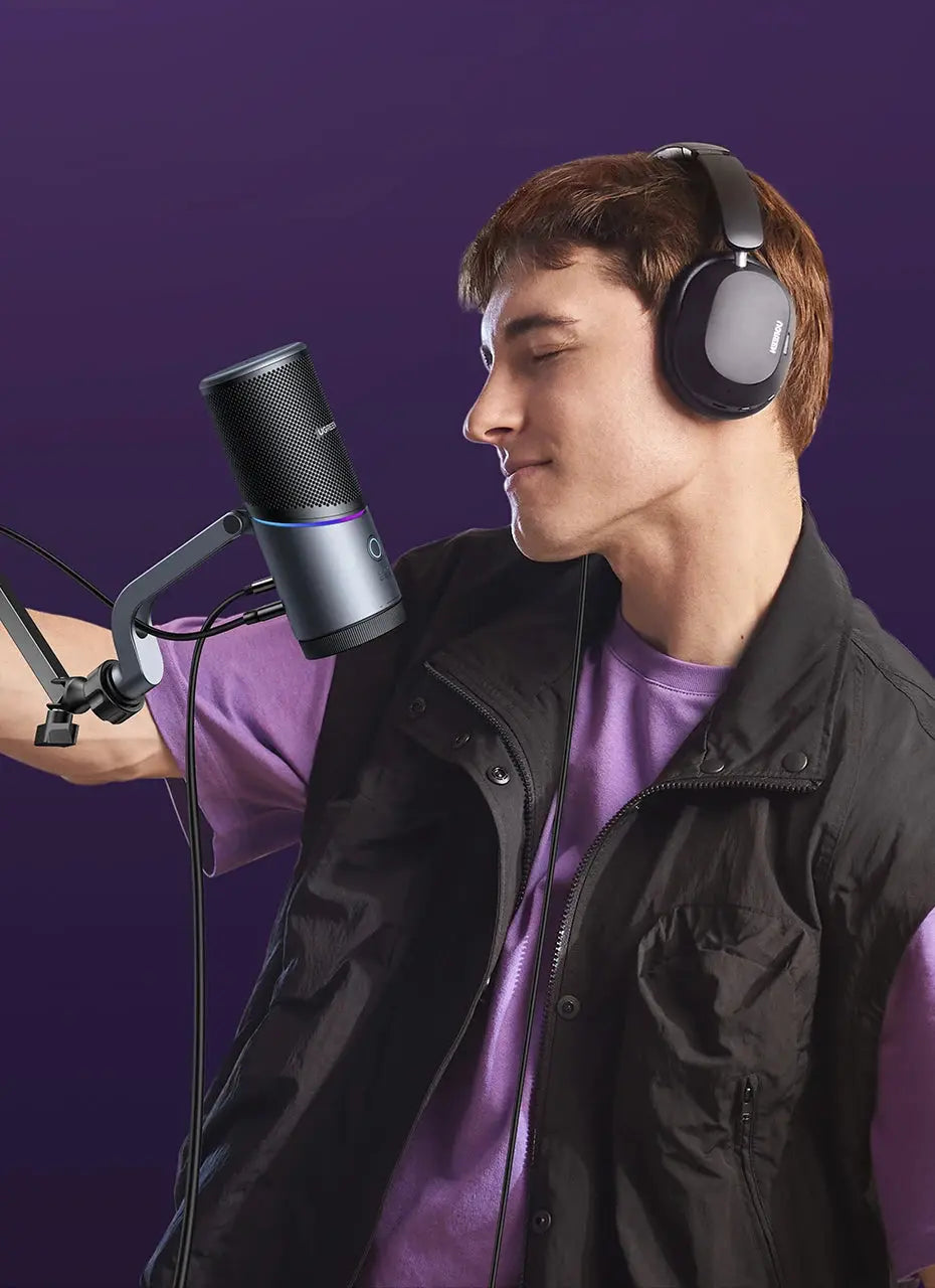 Mic USB Microphone with RGB Modes Professional Condenser Mic for PC Mac Gaming Karaoke Recording Streaming Podcasting Deals 4 U  Streaming Equipment Deals 4 U