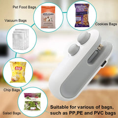 Mini Heat Bag Sealing Machine Plastic Bag Sealer Portable Thermal Plastic Bag Sealants Handheld Plastic Bags Sealing Machine Deals 4 U   Deals 4 U