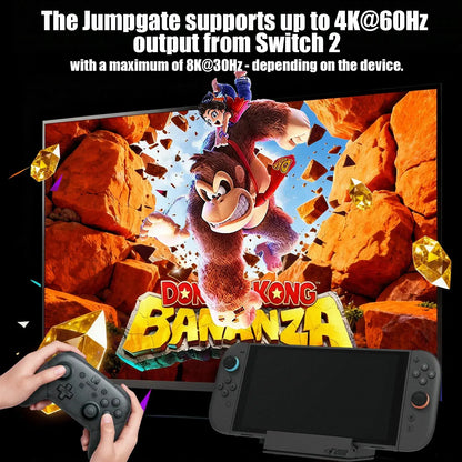 Savage Raven by Skull & Co. Jumpgate Dock USB C Hub Portable Stand Docking Station for Nintendo Switch 2 and OLED Deals 4 U  Console Accessories Deals 4 U