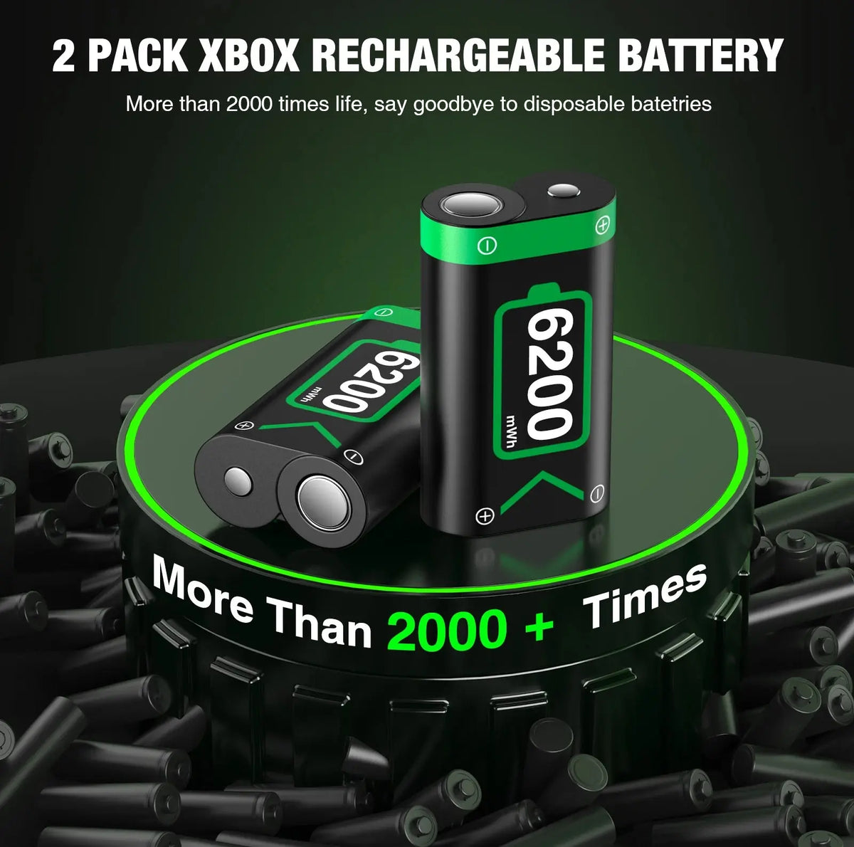 BEBONCOOL X248 2*6200 mWh Rechargable Batteries Pack For XBOX Serise S/X and XBOX ONE S/X/Elite With＆ Chaging Cable Deals 4 U  Console Accessories Deals 4 U
