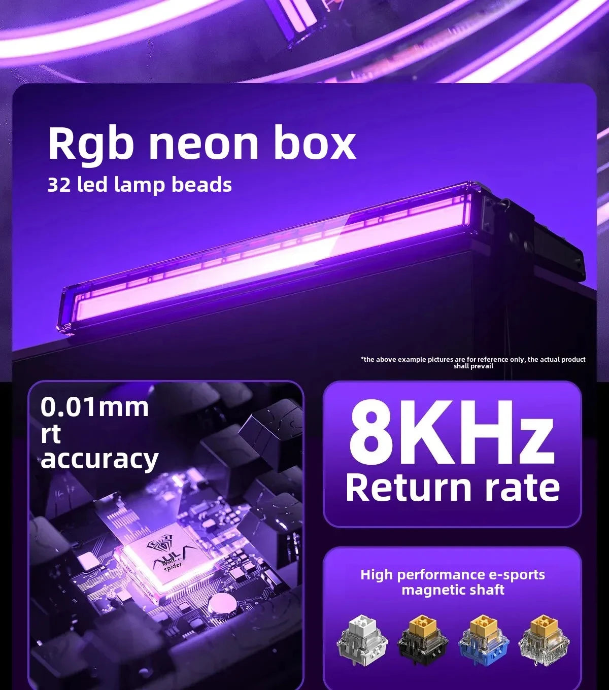 AULA HERO 68HE Magnetic Switch Gaming Keyboard RT0.01 E-sports Customize RGB Wired Mechanical Keyboard Ergonomics Accessories