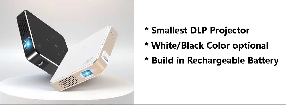 Smartldea New Mini dlp HD Projector support 1080p build in Battery Capacity wired Phone Mirroring proyector Home Theater beamer Deals 4 U   Deals 4 U