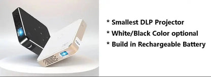 Smartldea New Mini dlp HD Projector support 1080p build in Battery Capacity wired Phone Mirroring proyector Home Theater beamer Deals 4 U  Gaming Accessories Deals 4 U